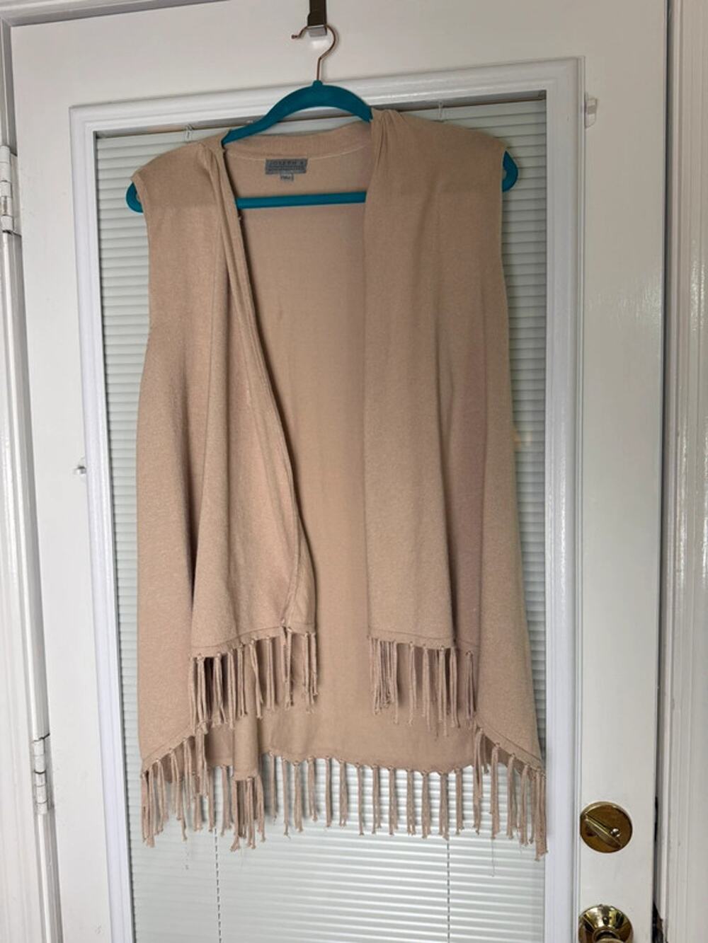 Joseph A fringe knit vest large